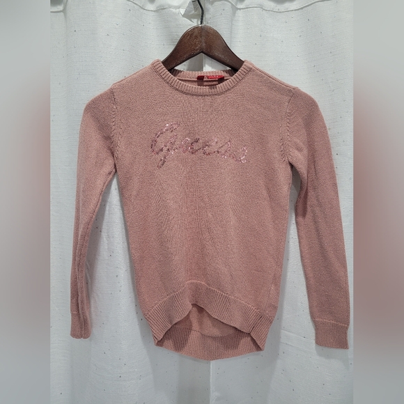 GUESS Rose Gold Sparkle Girls Sz 8 Knitted. - Picture 1 of 6